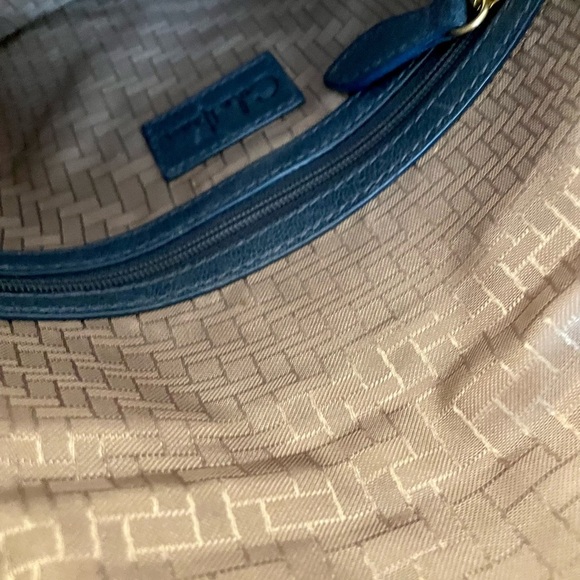 Cole haan messenger bag blue leather - Picture 2 of 7